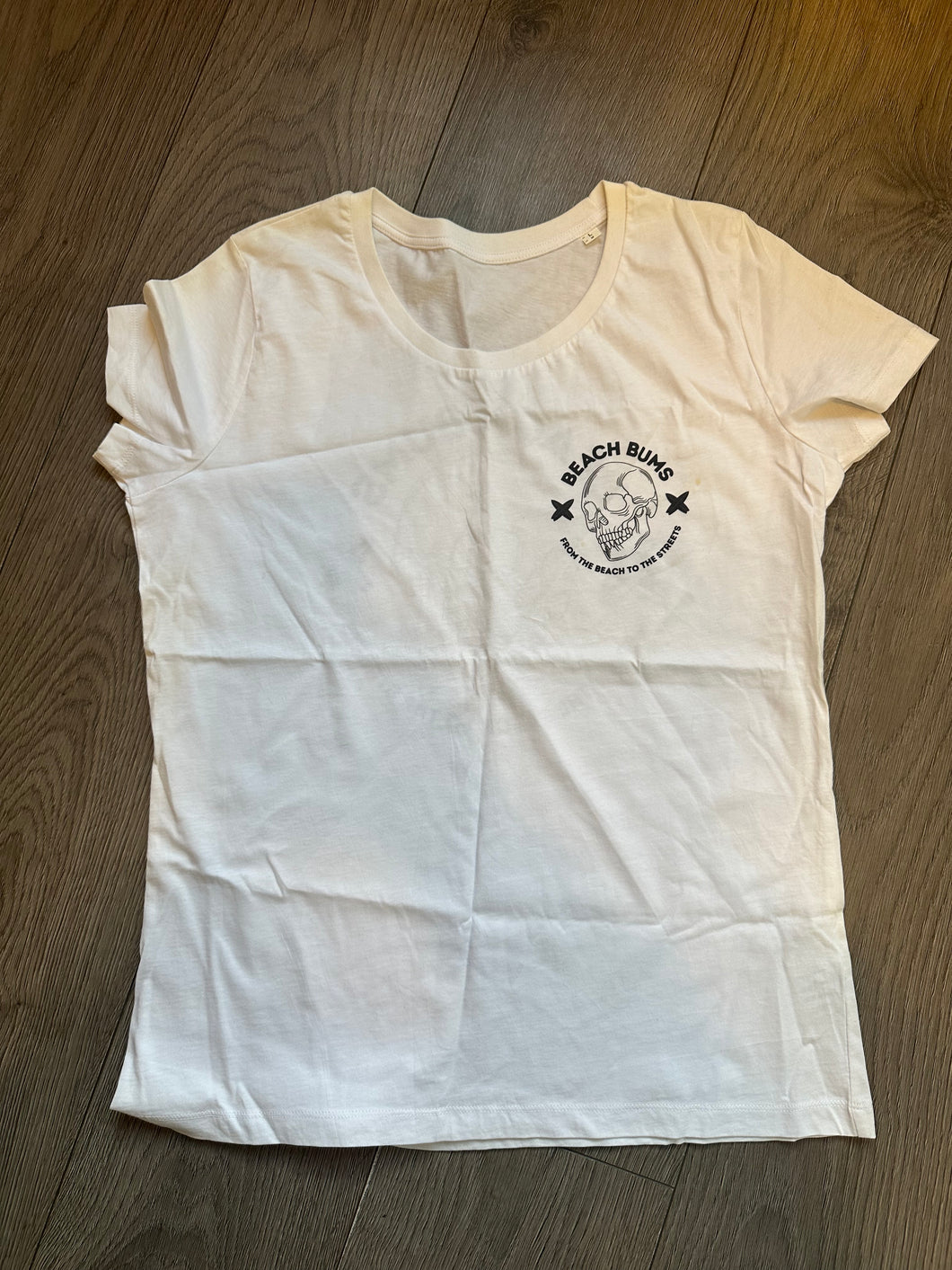 Clearance - Large White From The Beach To The Streets Women’s Tee