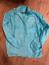 Load image into Gallery viewer, Clearance Large blue ‘From The Beach To The Streets’ Rain coat.
