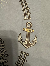 Load image into Gallery viewer, Clearance - Large Zipped Blue Hoodie (Folkestone Place &amp; Time)
