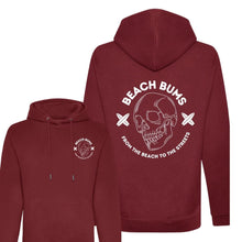 Load image into Gallery viewer, Beach To Streets Burgundy Hoodie
