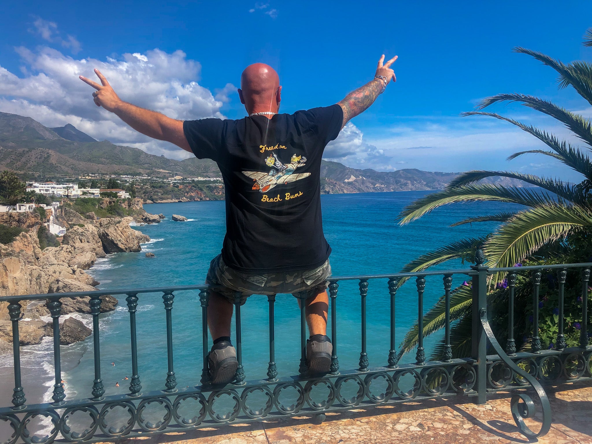 Freedom Skeleton & Spitfire Organic T-Shirt | Beach Bums Clothing